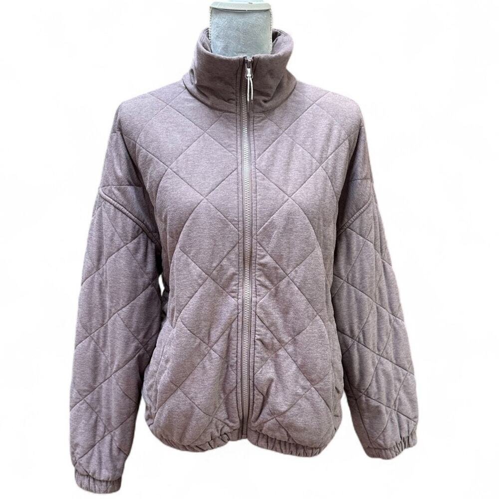 VUORI Quilted Halo Insulated Primaloft Jacket in Hazel Heather, Size M - Picture 3 of 8